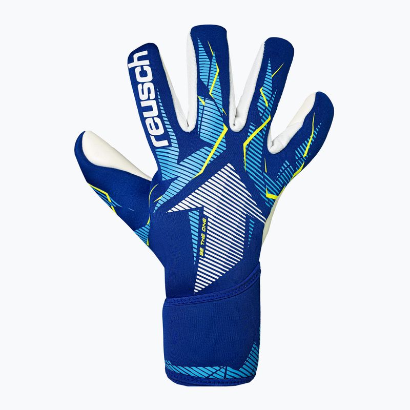 Children's goalkeeper gloves Reusch Fastgrip Advance Junior sharp blue/white 2