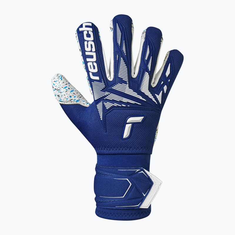 Goalkeeper gloves Reusch Attrakt Freegel Fusion Ortho-Tec premium blue/white 2