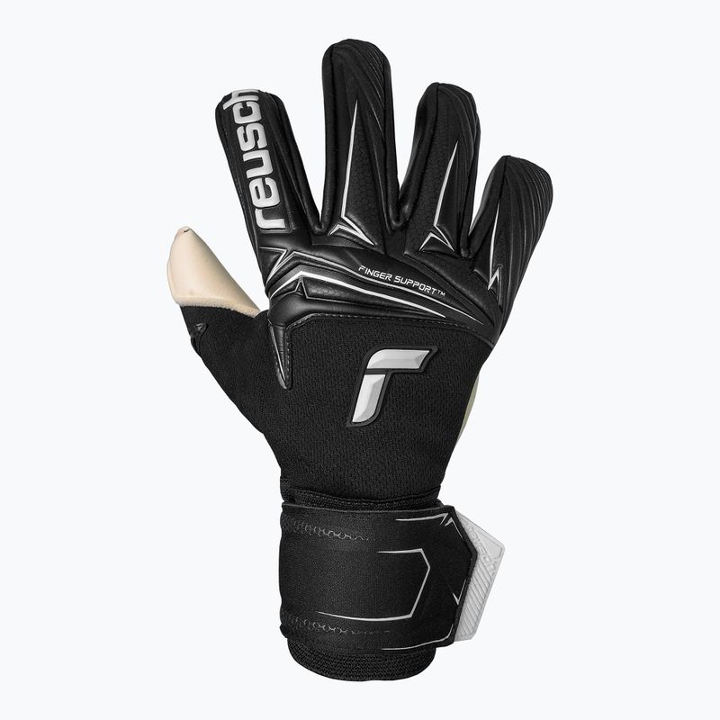 Goalkeeper gloves Reusch Attrakt Gold X NC Finger Support black/white 2