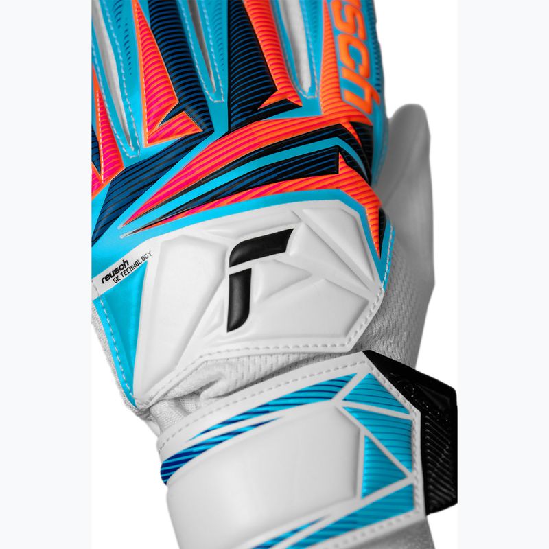 Children's goalkeeper gloves Reusch Attrakt Starter Solid Junior white/light blue 6