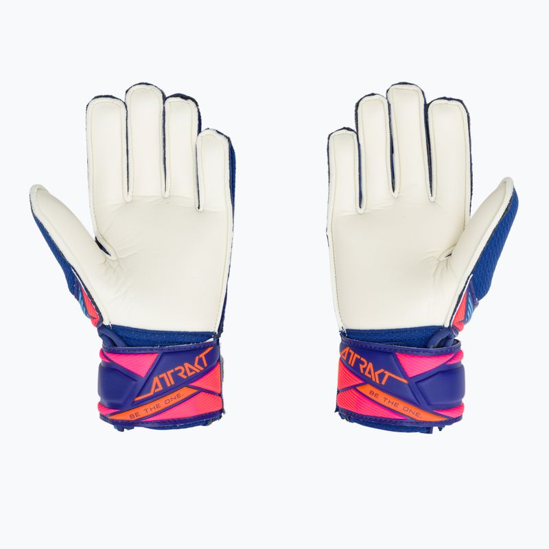 Children's goalkeeper gloves Reusch Attrakt Solid Junior sharp blue/white/shocking orange 3