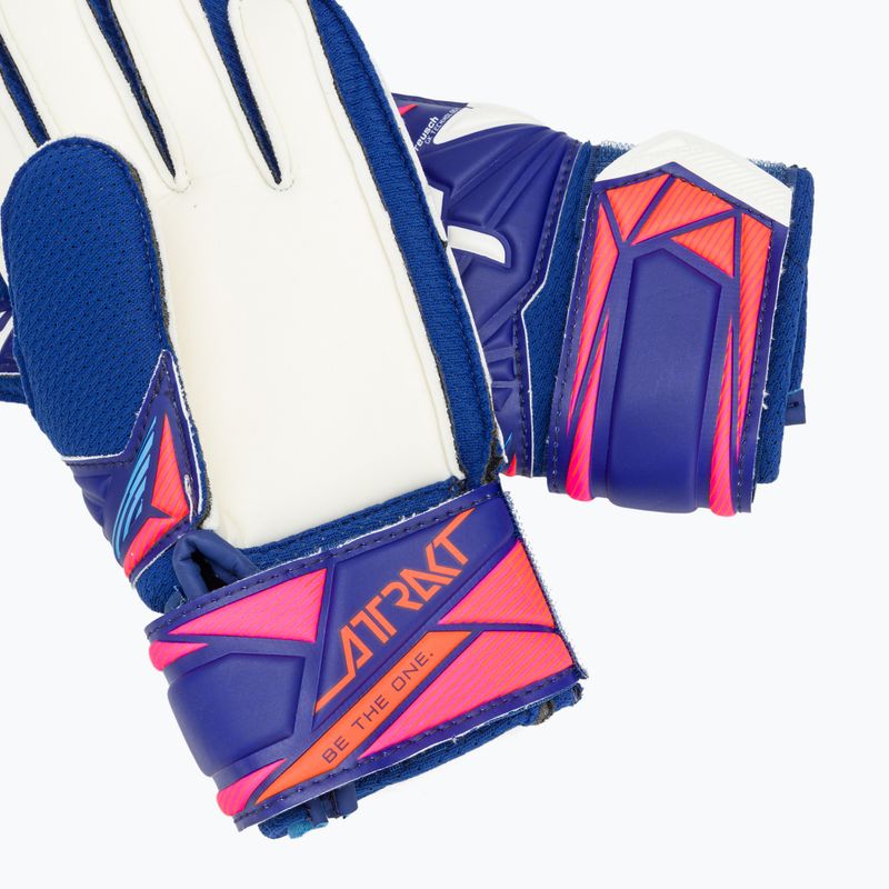 Children's goalkeeper gloves Reusch Attrakt Solid Junior sharp blue/white/shocking orange 5