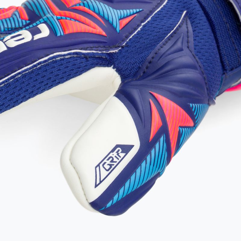 Children's goalkeeper gloves Reusch Attrakt Grip Junior sharp blue/white/shocking orange 5