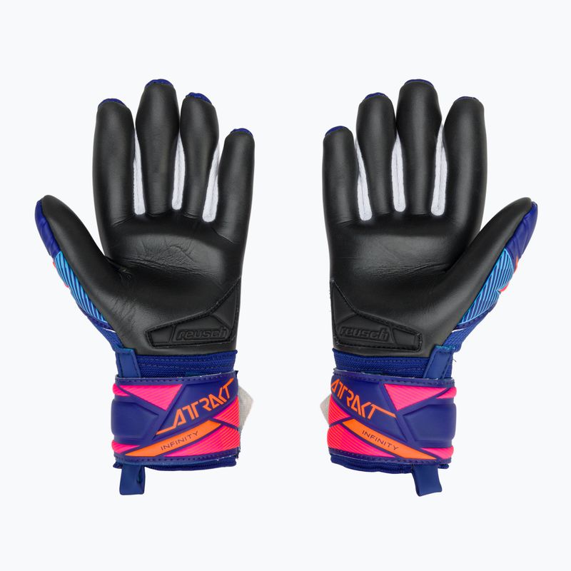 Children's goalkeeper gloves Reusch Attrakt Infinity Evolution NC Junior sharp blue/shocking orange/black 3