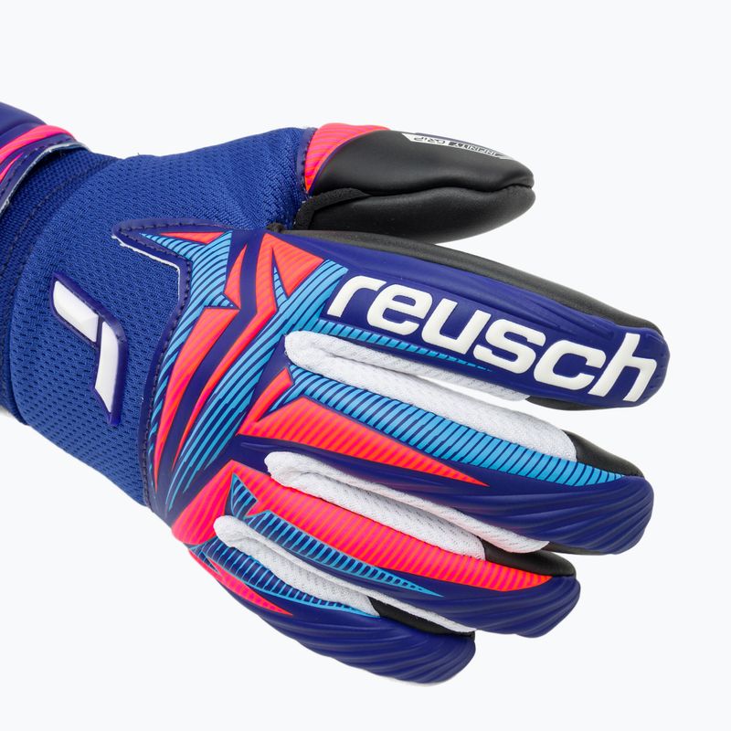 Children's goalkeeper gloves Reusch Attrakt Infinity Evolution NC Junior sharp blue/shocking orange/black 4