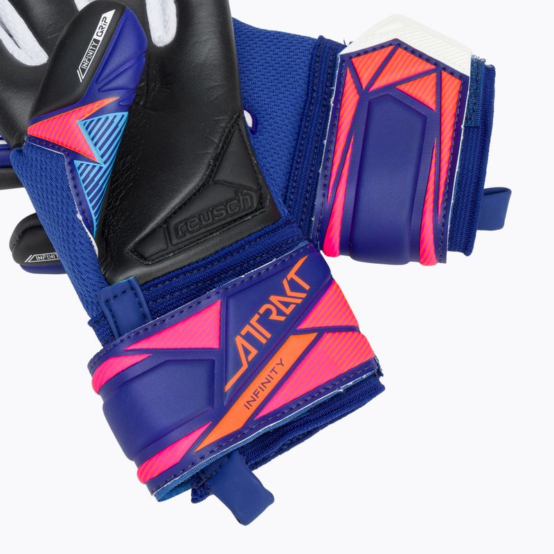 Children's goalkeeper gloves Reusch Attrakt Infinity Evolution NC Junior sharp blue/shocking orange/black 6
