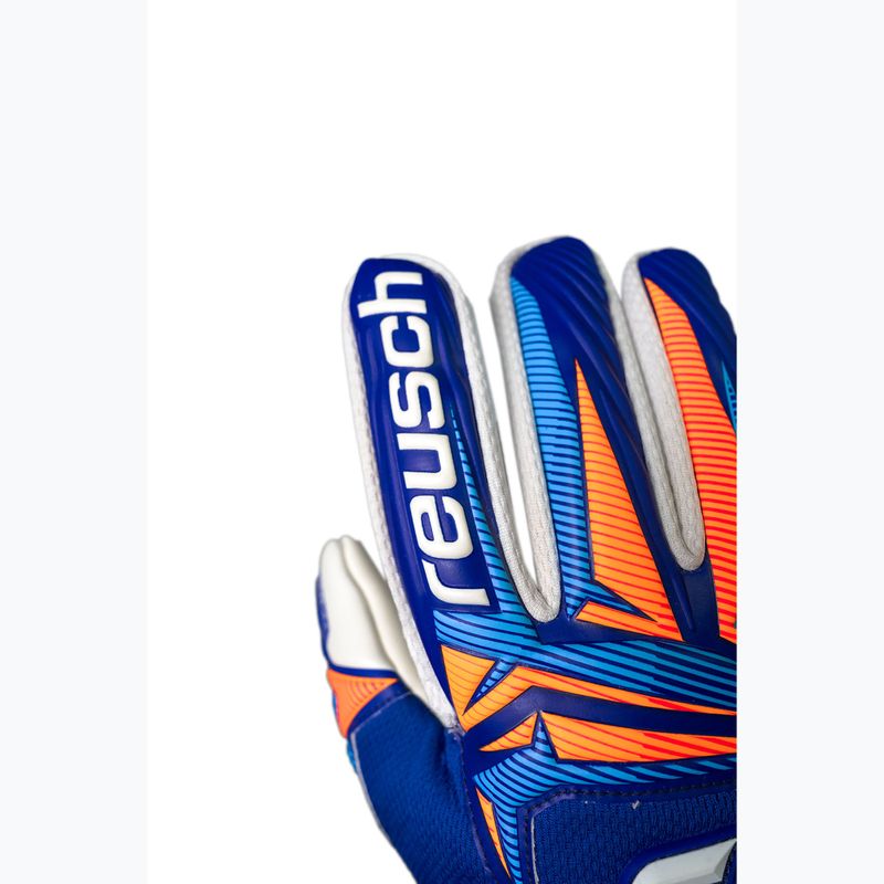 Goalkeeper gloves Reusch Attrakt Advance sharp blue/white/shocking orange 6