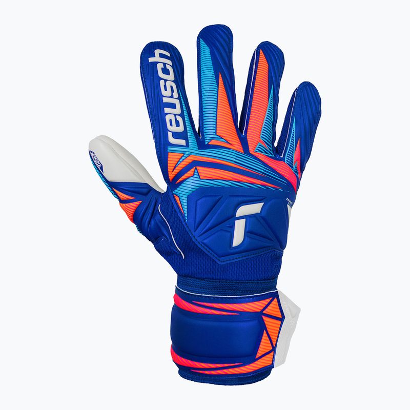 Goalkeeper gloves Reusch Attrakt Grip sharp blue/white/shocking orange 2