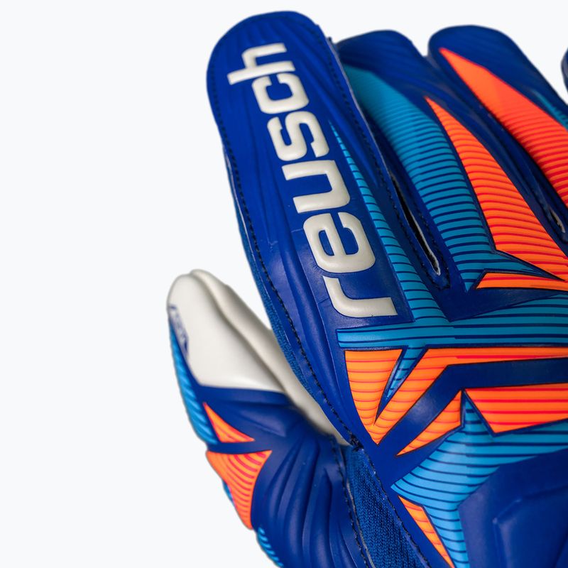 Goalkeeper gloves Reusch Attrakt Grip sharp blue/white/shocking orange 7