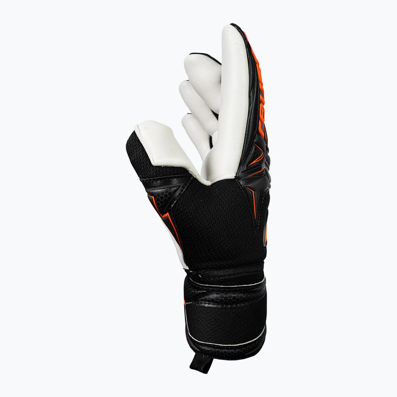 Goalkeeper gloves Reusch Attrakt Advance Finger Support black/shocking orange 4