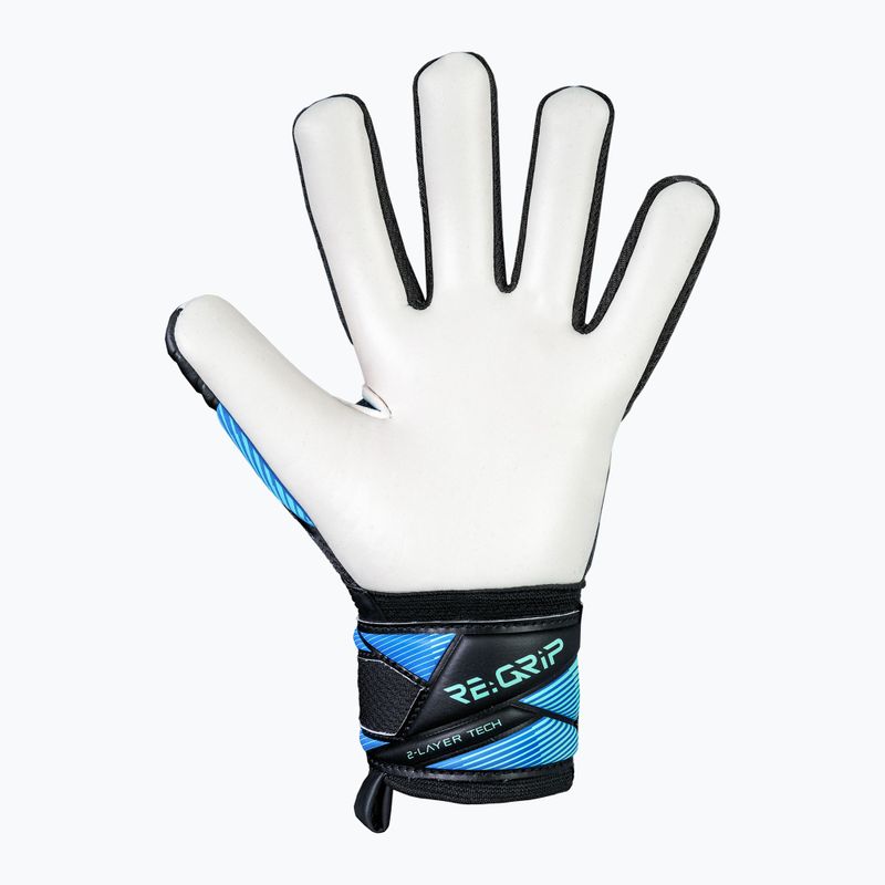 Children's goalkeeper gloves Reusch Attrakt RE:GRIP NC Junior black/ocean light 4