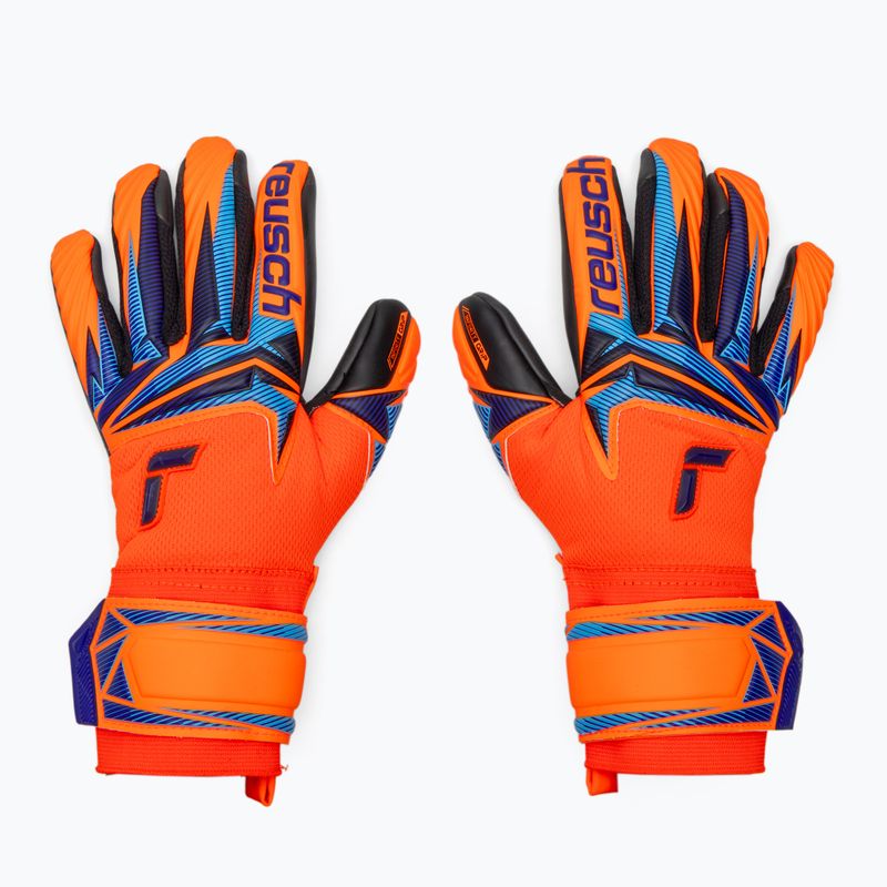 Children's goalkeeper gloves Reusch Attrakt Infinity Evolution NC Junior shocking orange/blue/black 2