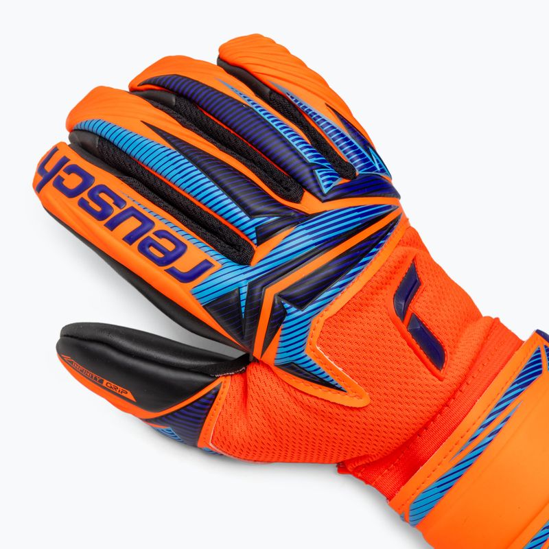Children's goalkeeper gloves Reusch Attrakt Infinity Evolution NC Junior shocking orange/blue/black 4