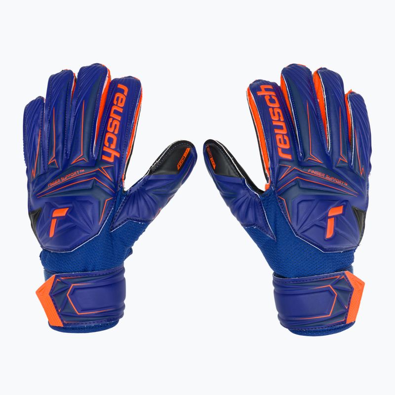 Children's goalkeeper gloves Reusch Attrakt Infinity Finger Support Junior sharp blue/shocking orange/black 2