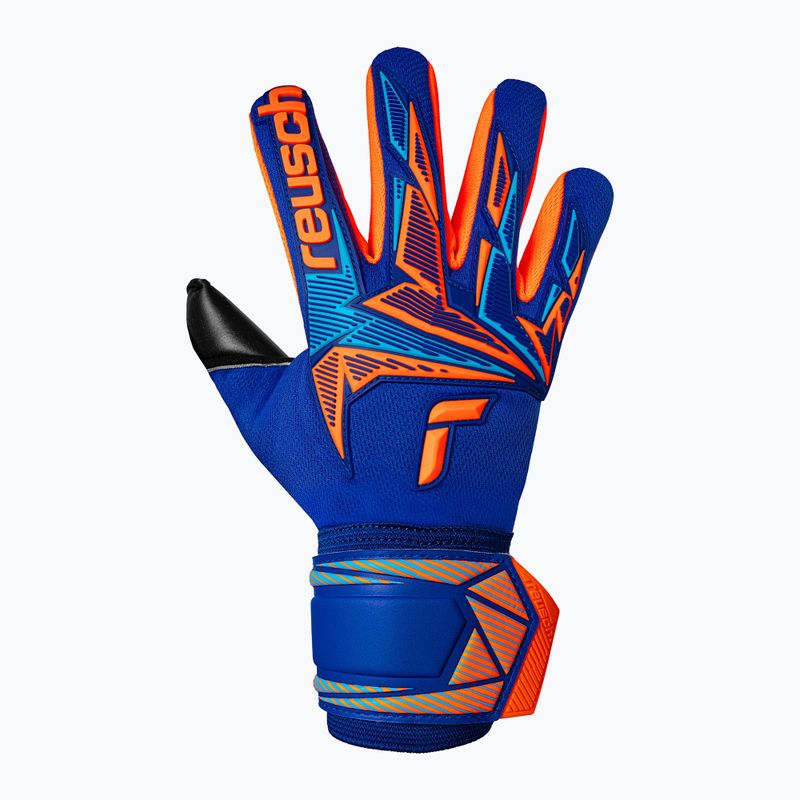 Goalkeeper gloves Reusch Attrakt Freegel Duo NC sharp blue/shocking orange/black 2