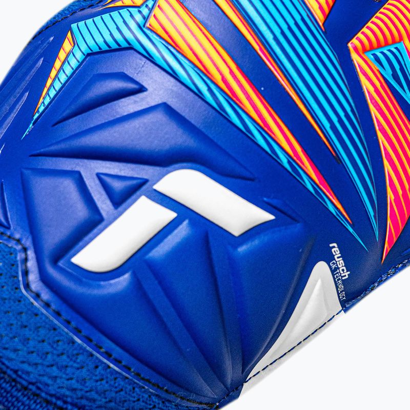 Goalkeeper gloves Reusch Attrakt Solid sharp blue/white/shocking orange 5