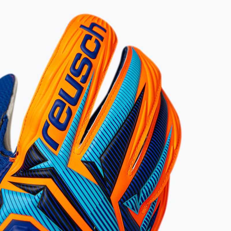 Goalkeeper gloves Reusch Attrakt Solid sharp blue/shocking orange 6
