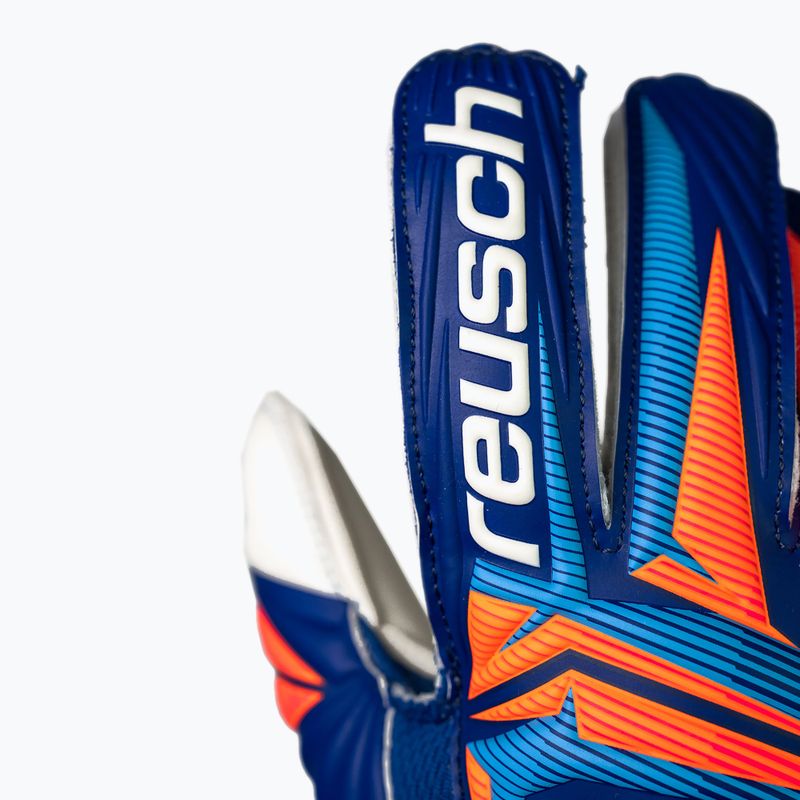 Children's goalkeeper gloves Reusch Attrakt Advance Junior sharp blue/white/shocking orange 5