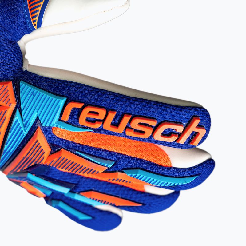 Children's goalkeeper gloves Reusch Attrakt Freegel Advance Junior sharp blue/shocking orange 6