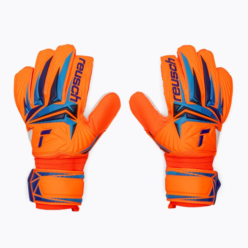 Goalkeeper gloves Reusch Attrakt Solid shocking orange/blue 2