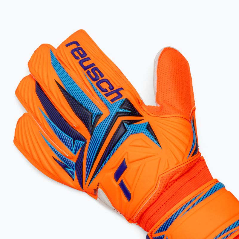 Goalkeeper gloves Reusch Attrakt Solid shocking orange/blue 4