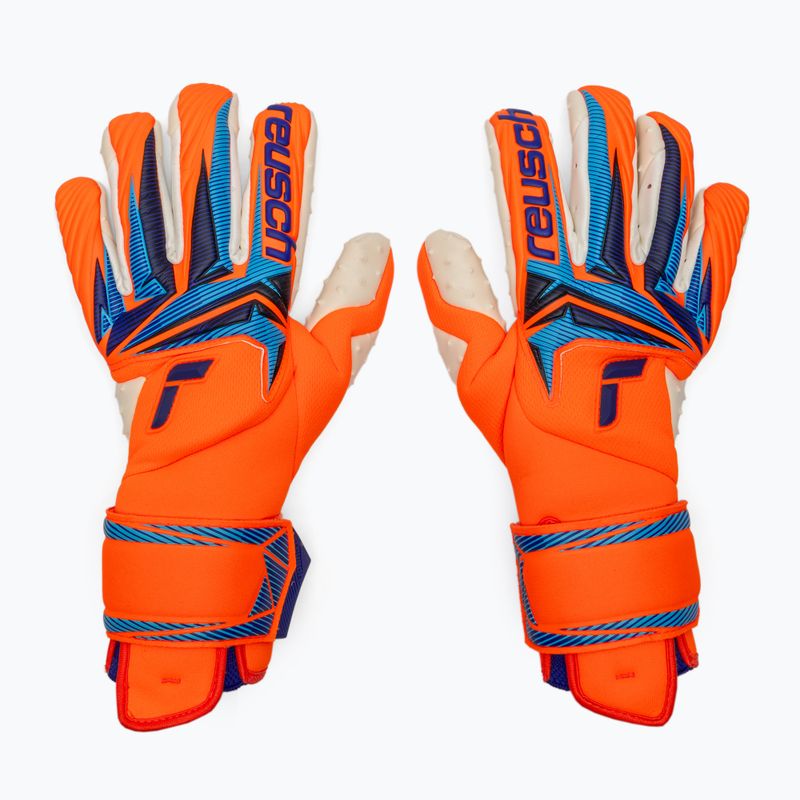 Goalkeeper gloves Reusch Attrakt SpeedBump Guardian shocking orange/blue 2