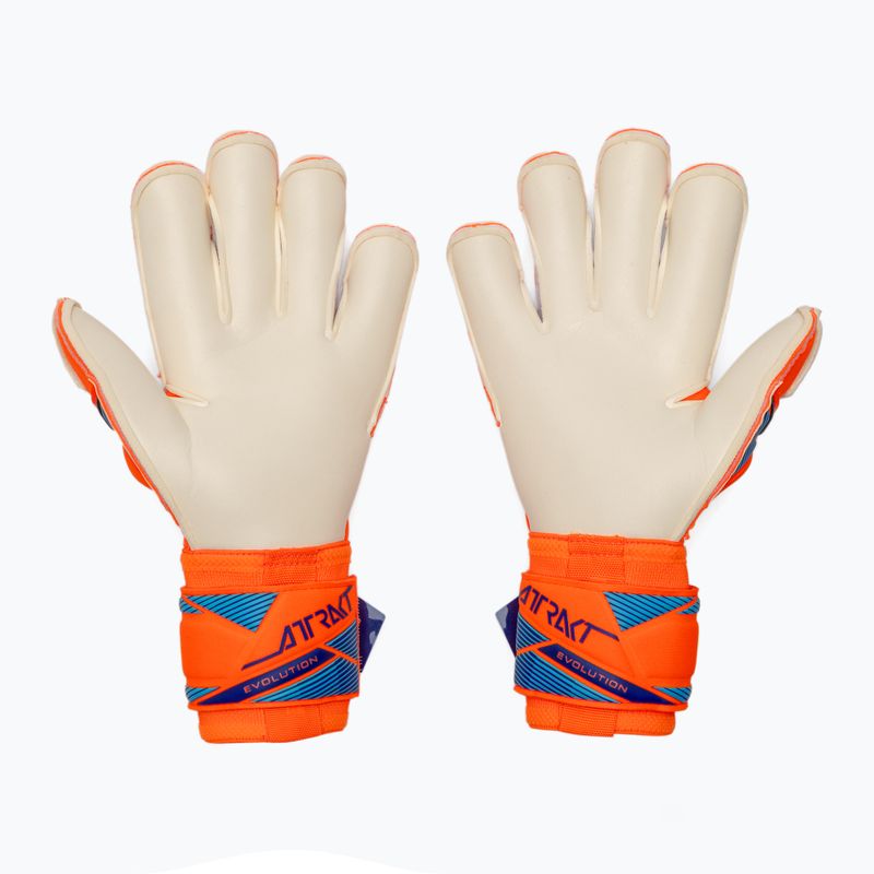 Goalkeeper gloves Reusch Attrakt Gold X Evolution shocking orange/blue 3