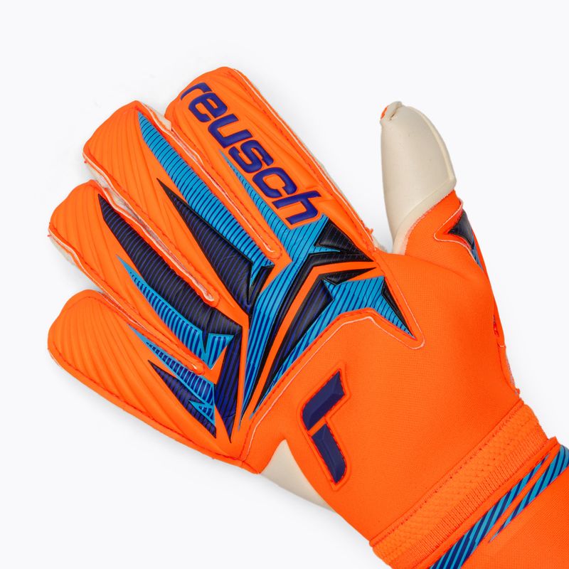 Goalkeeper gloves Reusch Attrakt Gold X Evolution shocking orange/blue 4
