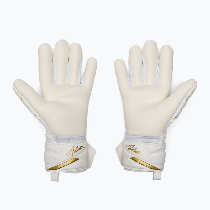 Children's goalkeeper gloves Reusch Attrakt AB1 Advance Junior white/gold 3