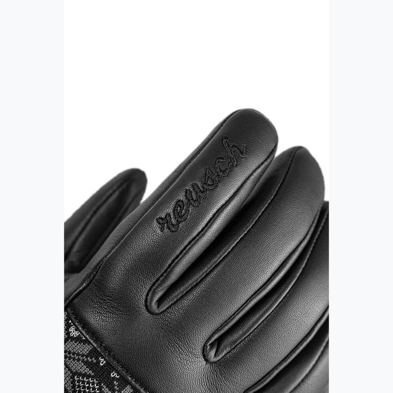Women's ski gloves Reusch Charlize R-Tex XT black/steel gray/silver 4