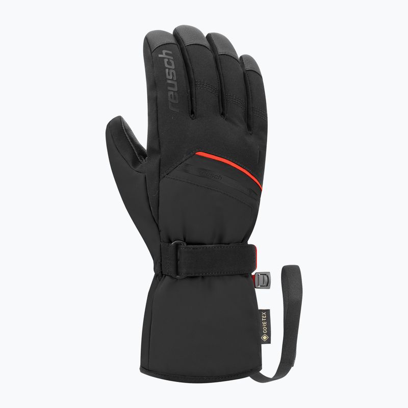Ski gloves Reusch Morris GORE-TEX black/fire red 2