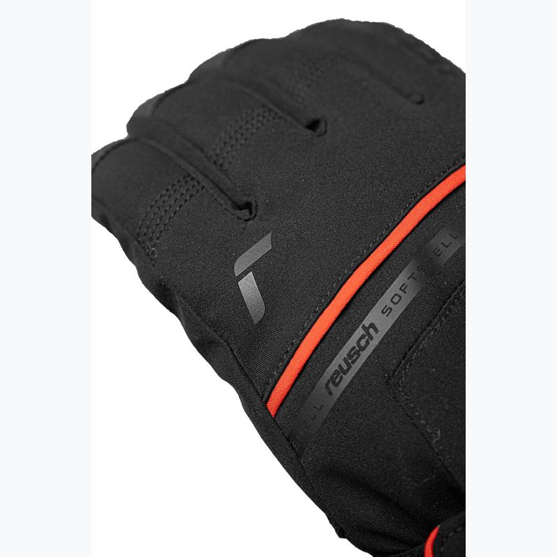 Ski gloves Reusch Morris GORE-TEX black/fire red 6
