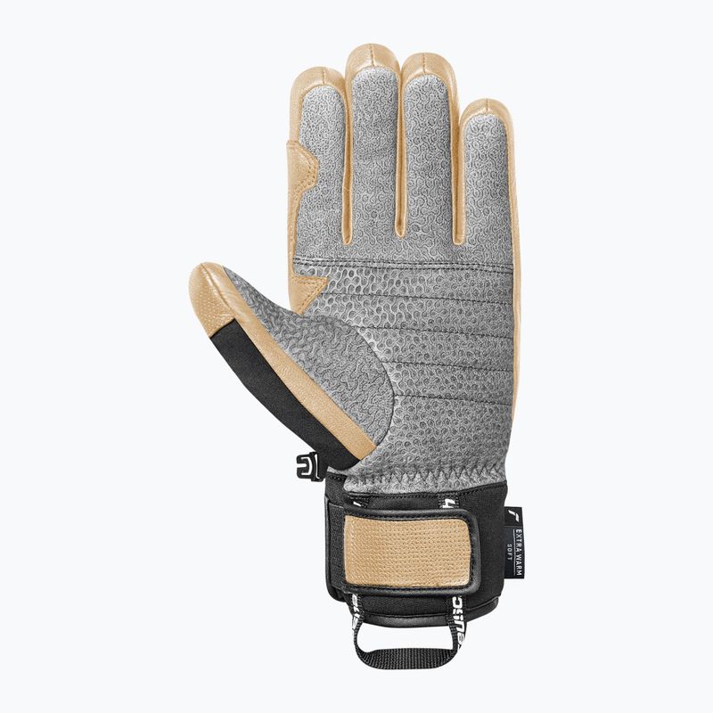 Ski gloves Reusch Alpine Heritage tan / black 3
