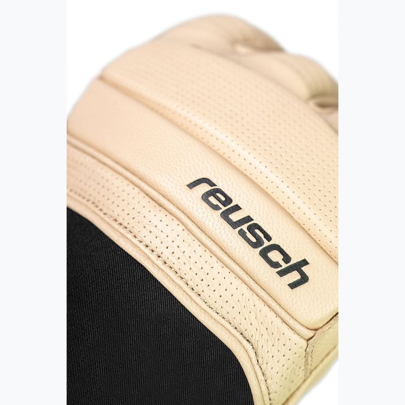 Ski gloves Reusch Alpine Heritage tan / black 4
