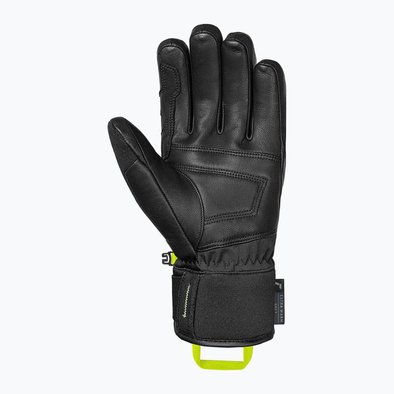 Ski gloves Reusch Profi SL black/dark granite/safety yellow 3