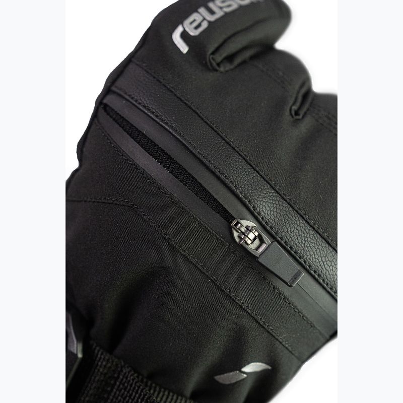 Children's ski gloves Reusch Lan R-Tex XT black/silver 5