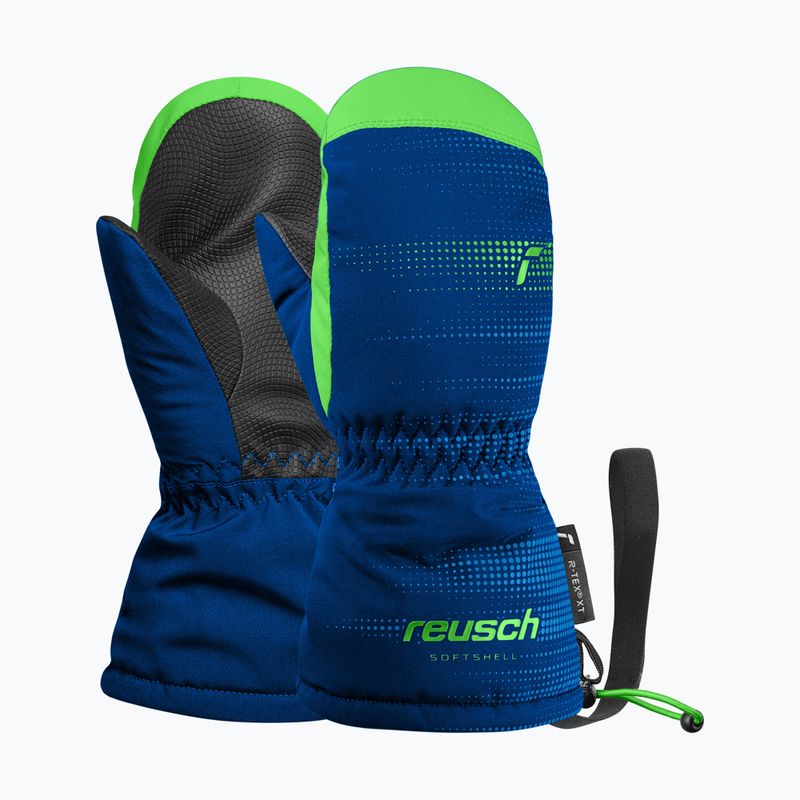 Children's ski gloves Reusch Maxi R-Tex XT Mitten surf the web/green gecko