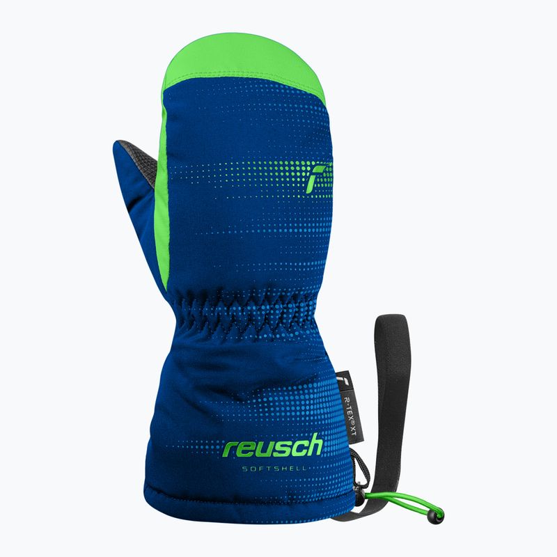Children's ski gloves Reusch Maxi R-Tex XT Mitten surf the web/green gecko 2