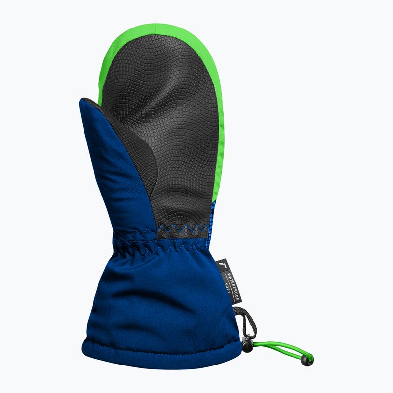 Children's ski gloves Reusch Maxi R-Tex XT Mitten surf the web/green gecko 3