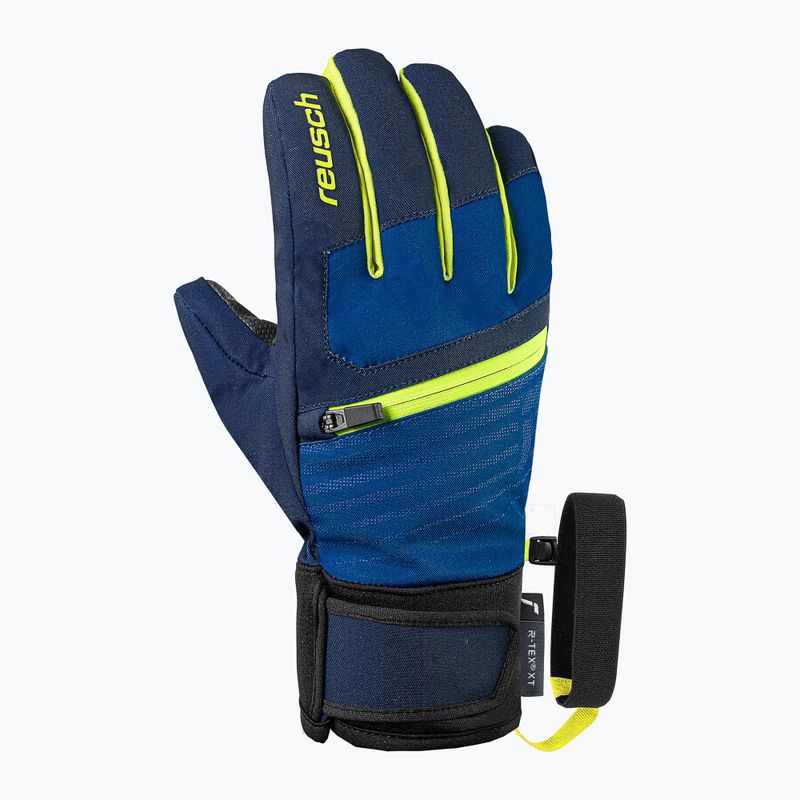 Children's ski gloves Reusch Leo R-Tex XT black/imperial blue/safety yellow 2
