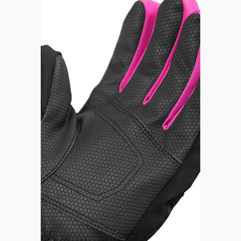 Children's ski gloves Reusch Leo R-Tex XT black/black melange/pink glo 7