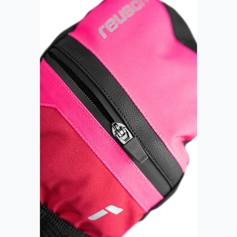 Children's ski gloves Reusch Lan R-Tex XT Mitten cerise/pink glo 5