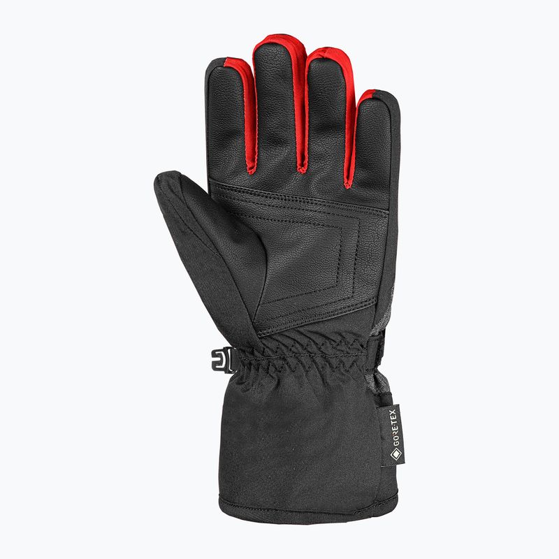 Children's ski gloves Reusch Rocket GORE-TEX black/black melange/fire red 3