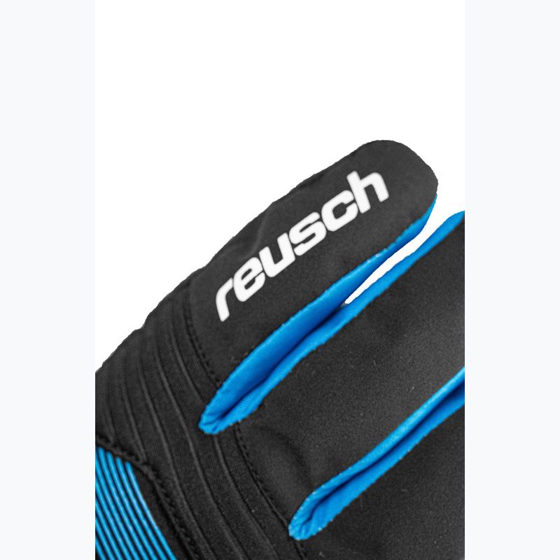 Children's ski gloves Reusch Rocket GORE-TEX black/black melange/brilliant blue 4
