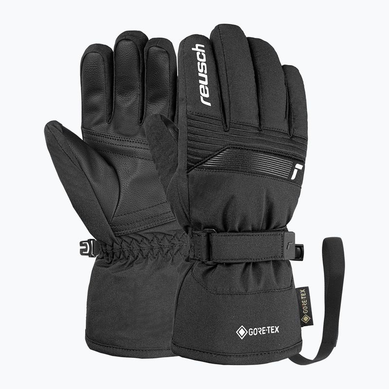 Children's ski gloves Reusch Rocket GORE-TEX black/white