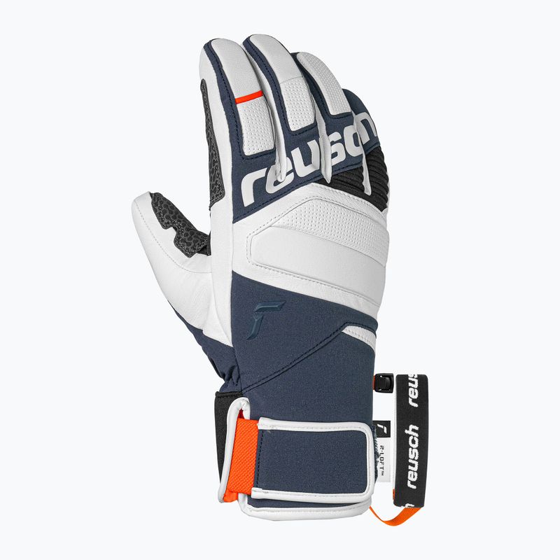 Ski gloves Reusch Speed Project white/dress blue 2
