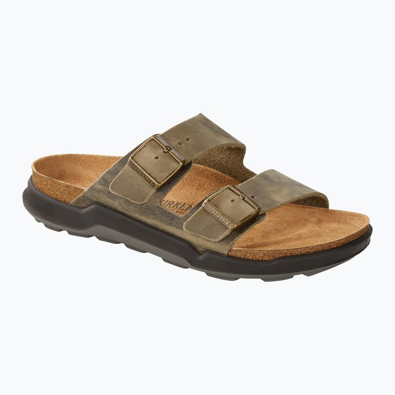 BIRKENSTOCK Arizona CT LEOI Regular faded khaki flip-flops 8