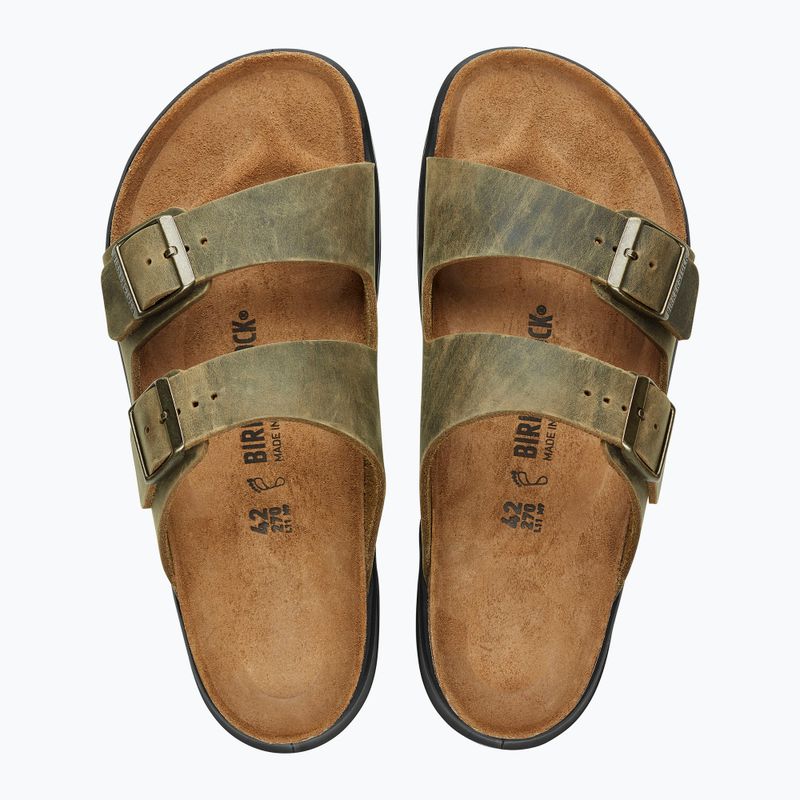 BIRKENSTOCK Arizona CT LEOI Regular faded khaki flip-flops 10