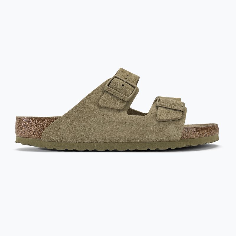 BIRKENSTOCK Arizona Suede Regular faded khaki slides 2