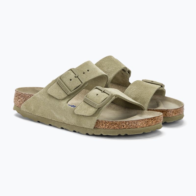 BIRKENSTOCK Arizona Suede Narrow faded khaki slides 4